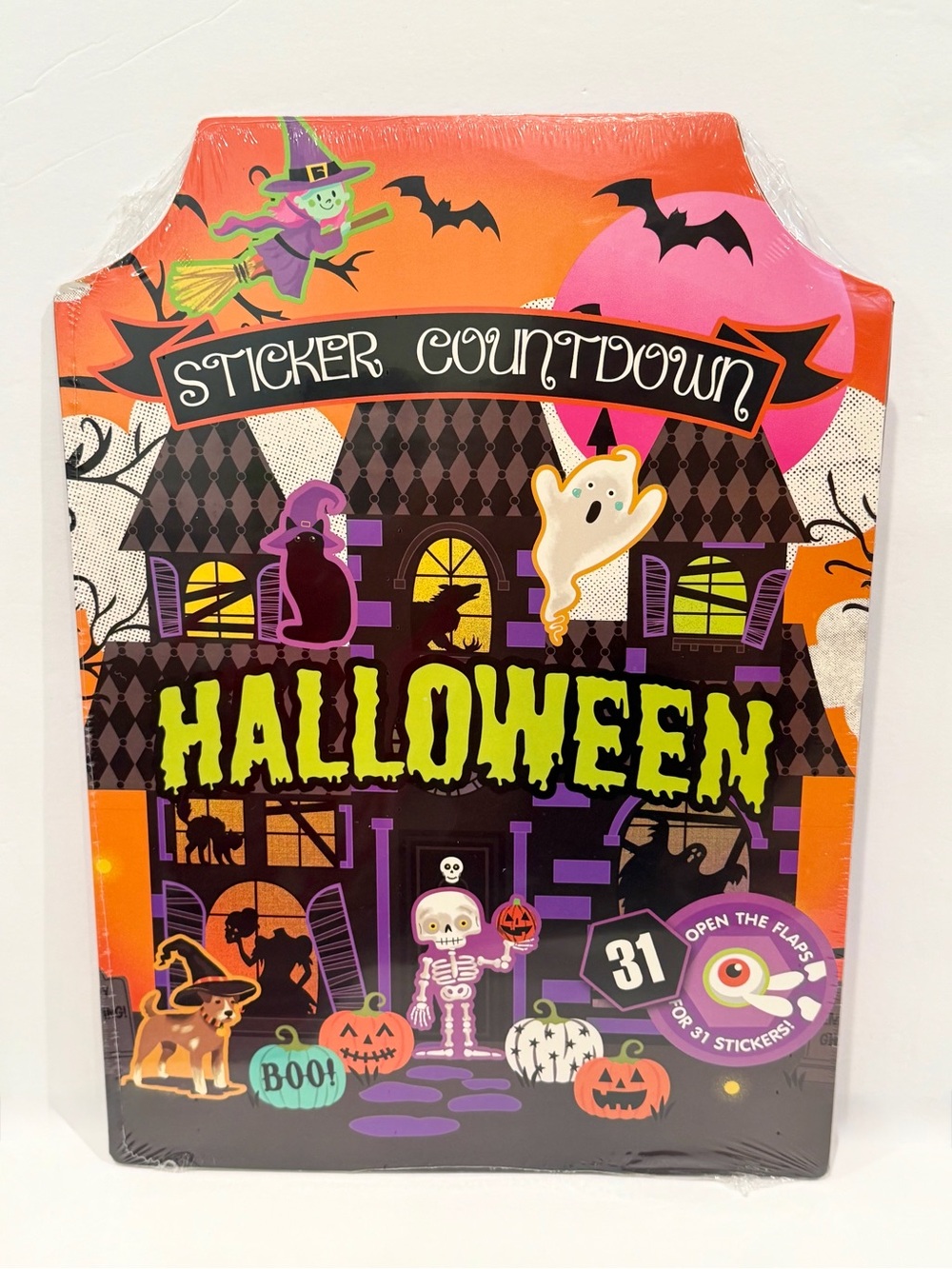 2 Pack Set Halloween Countdown Advent Calendars - 31 Stickers - Sealed - Picture 2 of 6